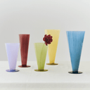 HAY Conical Glass Vase LG | Yellow Lime Green