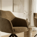 Cordelia Swivel Dining Chair | Olive
