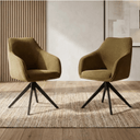 Cordelia Swivel Dining Chair | Olive