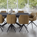 Cordelia Swivel Dining Chair | Olive