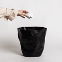 Crumple Rubbish Bin | Black