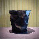 Crumple Rubbish Bin | Black