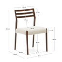 Cudia Dining Chair | Walnut Brown