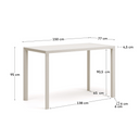 Culip Bar Patio Dining Table | White