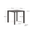Culip Square Patio Dining Table | Grey
