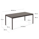 Cairns Extension Patio Dining Table | Graphite
