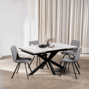 Calos 2 Ceramic Extension Dining Table | Snow White
