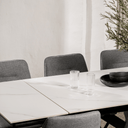 Calos 2 Ceramic Extension Dining Table | Snow White