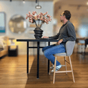 Carly Bench Barstool | Charcoal