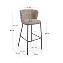 Carly Bench Barstool | Cappuccino