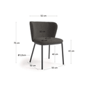 Carly Dining Chair | Black Boucle