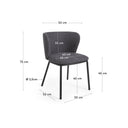 Carly Dining Chair | Charcoal