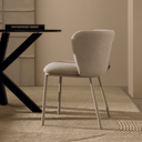 Carly Dining Chair | Ivory / Beige