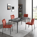 Cassian Ceramic Dining Table | Asphalt Black