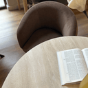 Cassim Swivel Dining Chair | Chocolate