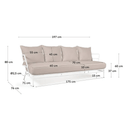 Coco 3 Seater Patio Sofa | White