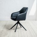 Cordelia Swivel Dining Chair | Black