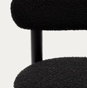 Cushy Dining Chair | Black Boucle