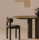 Cushy Dining Chair | Black Boucle