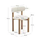 Cushy Dining Chair | White Boucle