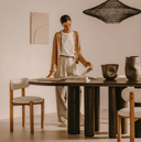Cushy Dining Chair | White Boucle