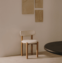 Cushy Dining Chair | White Boucle