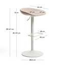 Danua Adjustable Barstool | Beige