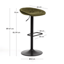 Danua Adjustable Barstool | Green