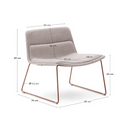 Denver Armchair | Beige / Orange