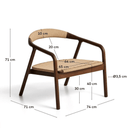 Derile Armchair | Walnut Brown