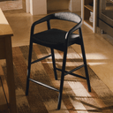 Derile Bench Barstool | Black Oak