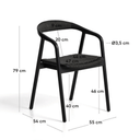 Derile Dining Chair | Black Oak