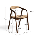 Derile Dining Chair | Walnut Brown
