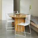 Devonport Stackable Patio Chair SS | White