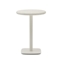 Dina Bar Round Patio Dining Table | White