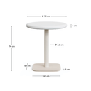 Dina Round Patio Dining Table | White
