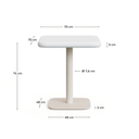 DIna Square Patio Dining Table | White
