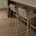Dunedin Bench Height Patio Barstools SS | Putty