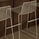 Dunedin Bench Height Patio Barstools SS | Putty