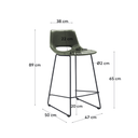 Denver Bench Barstool | Green