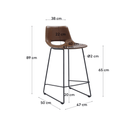 Denver Bench Barstool | Rust