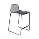 Dunedin Patio Bench Barstool SS | Black