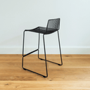 Dunedin Patio Bench Barstool SS | Black