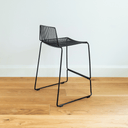 Dunedin Patio Bench Barstool SS | Black