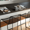 Dunedin Patio Bench Barstool SS | Black