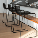 Dunedin Patio Bench Barstool SS | Black