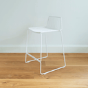 Dunedin Patio Bench Barstool SS | White