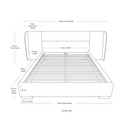 Ellus Bed Extended | Indigo Sky