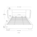 Ellus Bed Extended | Indigo Sky