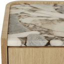 Elsie Bedside Table | Matt Ocean Marble